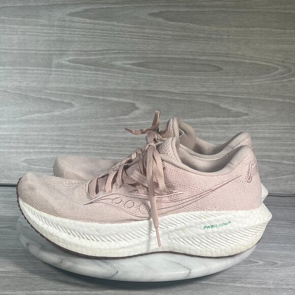 Saucony Triumph RFG Womens 9 Running Shoes Lotus Pink Foam Athletic Sneakers - Picture 7 of 15